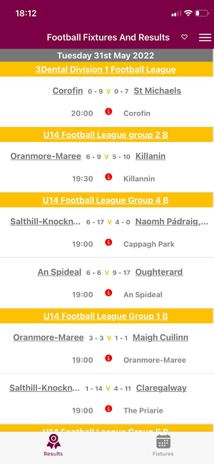 Galway GAA Screenshot 1