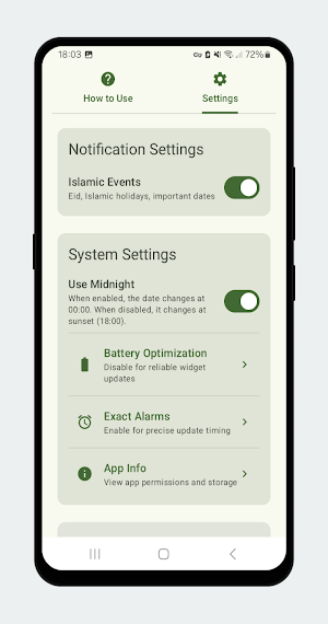 Hijri Today – Islamic Widget Screenshot 1