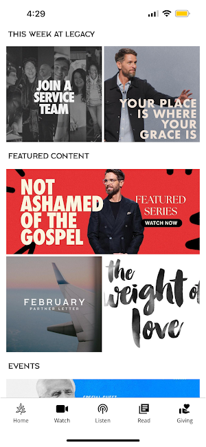 The Legacy Church App Screenshot 1