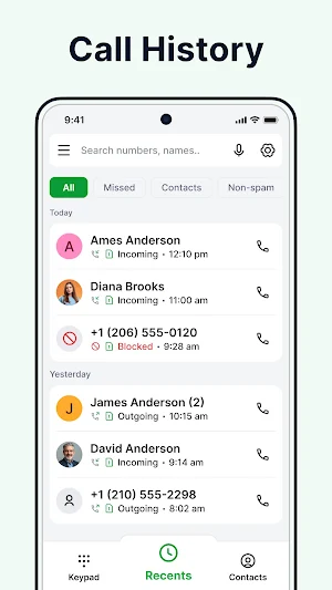 Contacts: Phone Calls, Dialer Screenshot 1