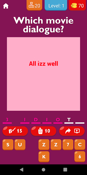 Guess Bollywood Movie Dialogue Screenshot 0