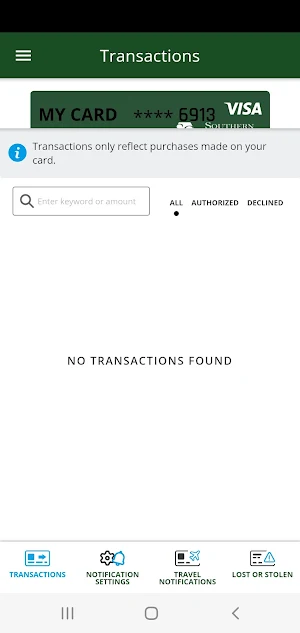SCFCU Card Screenshot 2