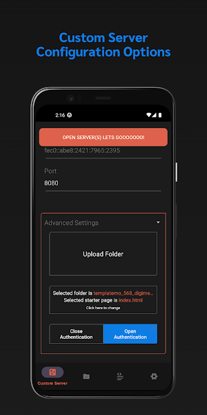 HostMobile - HTTP Server Screenshot 1