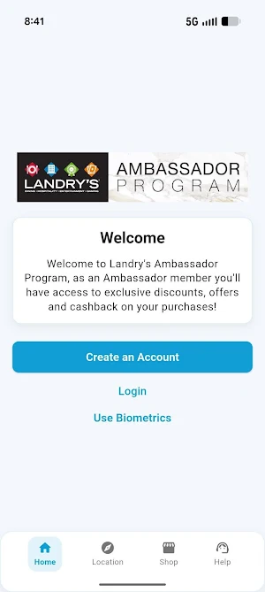 Landry's Ambassador Rewards Screenshot 0