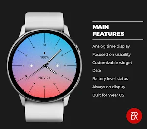 Analog Red Blue Sky watch face Screenshot 1