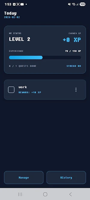 Daily XP Todo: Level Up Tasks Screenshot 1