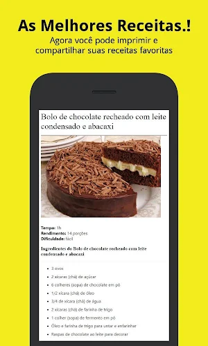 Receitas bolo de chocolate Screenshot 2
