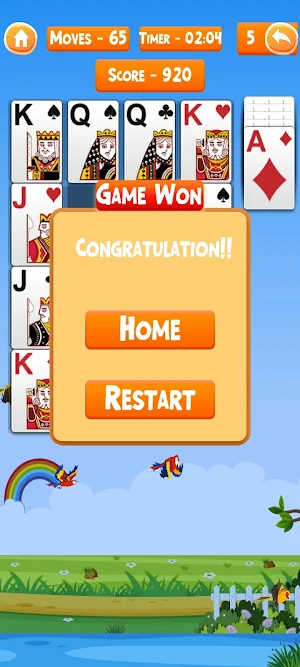 King's Corner Solitaire Game Screenshot 2