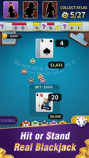 Blackjack 21:Casino Puzzle Hub Screenshot 3