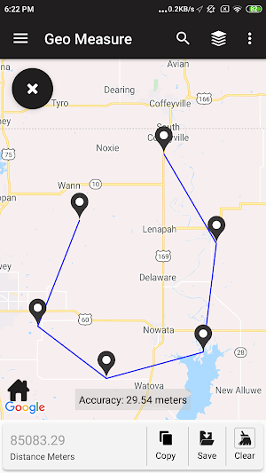 Geo Measure Area calculator Screenshot 3
