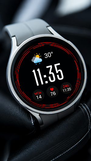Red Black Watchface Screenshot 2