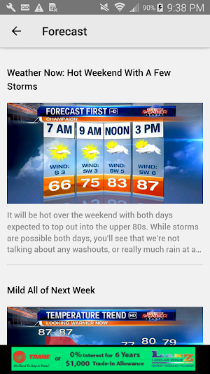 WCIA 3 Weather Screenshot 3