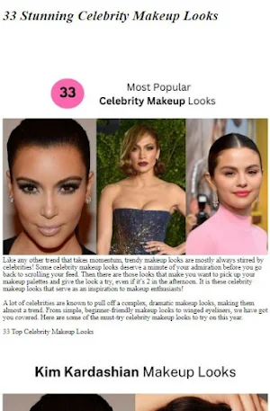 Celebrity Makeup Tutorials Screenshot 0