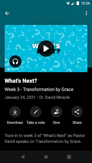 Watershed Church SA Screenshot 2