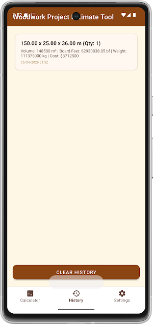 Woodwork Project Estimate Tool Screenshot 3