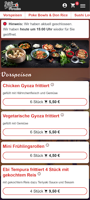 Sushi Paradise Krefeld Screenshot 1