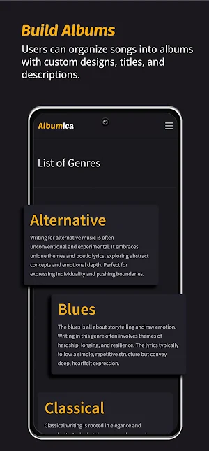 Albumica – AI Lyrics Screenshot 2
