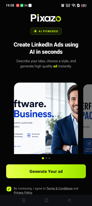 AI LinkedIn Ad Maker - Pixazo Screenshot 0