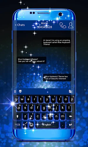 Blue Keyboard Theme screenshot 1