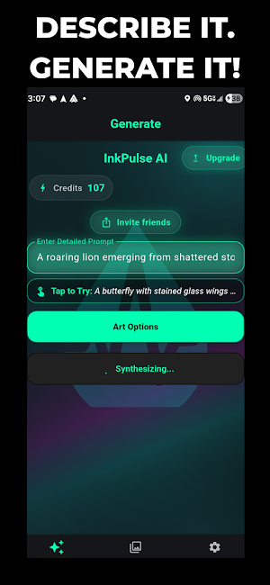 InkPulse AI - Tattoo Generator Screenshot 2