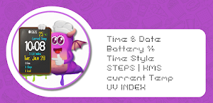 Cute Devil Animated Watch Face Screenshot 1