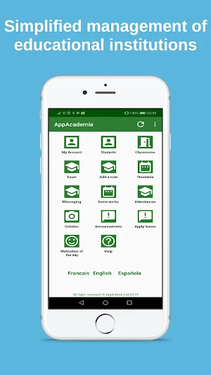 Online management platform for schools Screenshot 2
