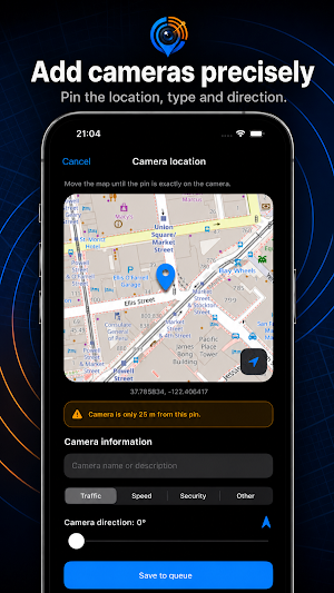 CamRadar: Camera Map Screenshot 2