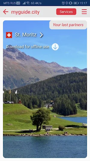 St. Moritz map offline guide tourist navigation Screenshot 0