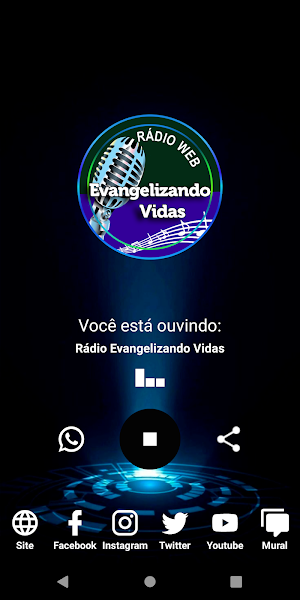 Rádio Evangelizando Vidas Screenshot 2