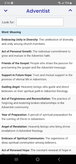 Adventist Dictionary Screenshot 3