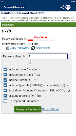 Password Generator Screenshot 2