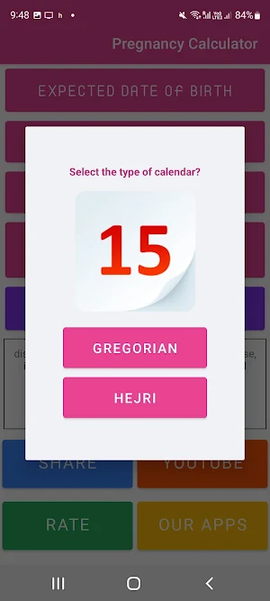 Pregnancy Calculator Screenshot 2