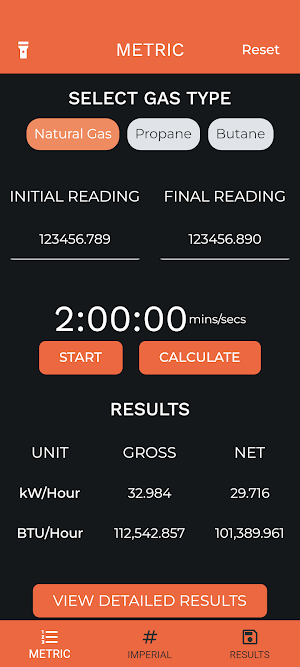 ESC Gas Flow Rate Calculator Screenshot 1