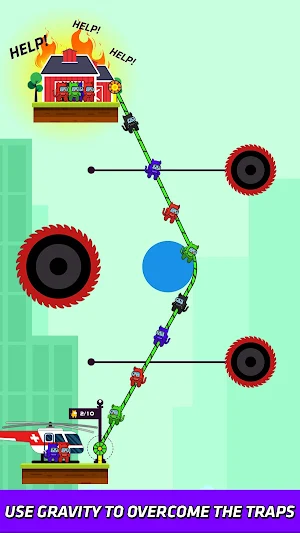 Rope Hero Rescue: Brain Game Screenshot 2