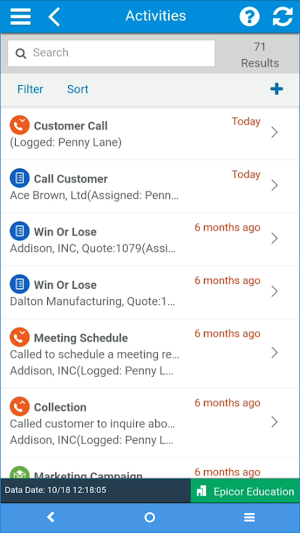 Epicor CRM Screenshot 3
