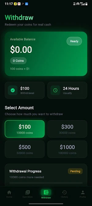 Watch Earn Video Cash Screenshot 3