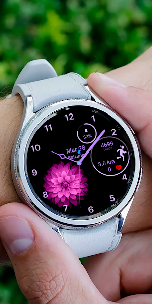 Amoled Flowers Watch face Screenshot 2