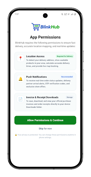 BlinkHub - Grocery in Minutes Screenshot 0