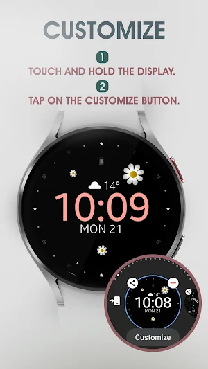 Flower Animated watch face Screenshot 3