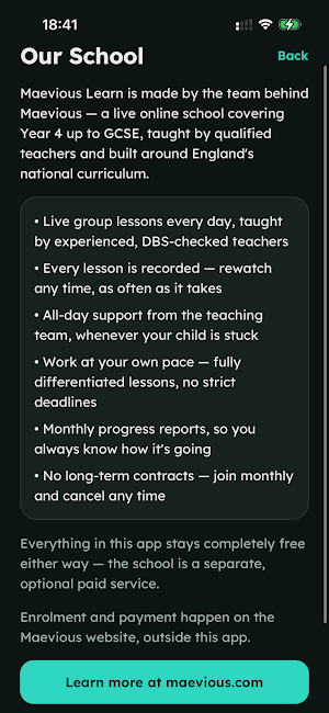 Maevious Learn Screenshot 3