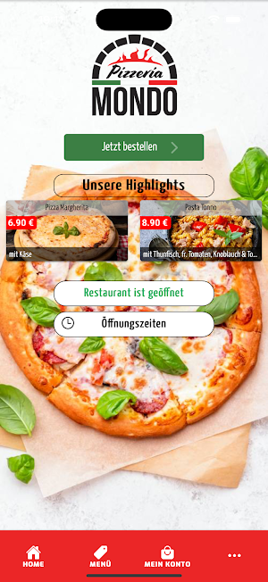 Pizzeria Mondo Online Screenshot 0