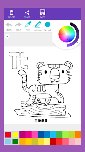 Alphabet Animal Coloring Book Screenshot 0