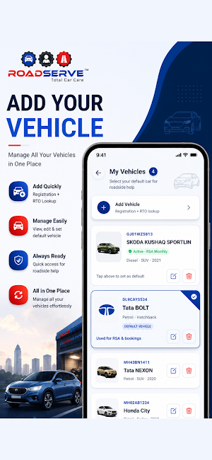 RoadServe - Total Car Care Screenshot 1