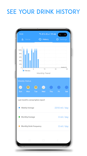 Hydrate.me - Water Drink Reminder & Water Tracker Screenshot 2