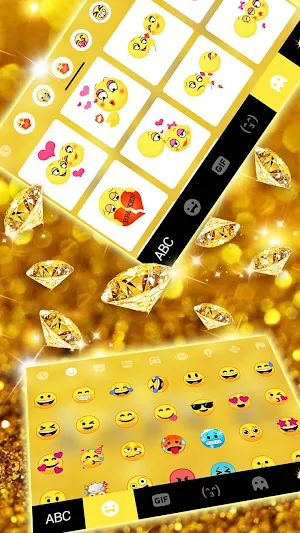 Gold Diamond Gravity Keyboard Background Screenshot 2