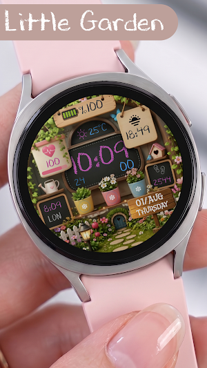 VJ-LITTLE GARDEN WATCH FACE Screenshot 1