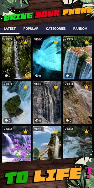 waterfall background Screenshot 1