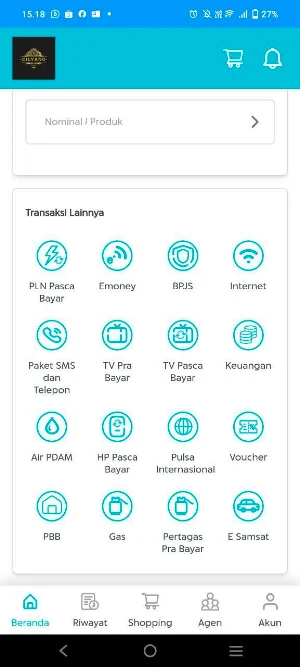 Agen Pulsa Murah: Cilvano Shop Screenshot 1