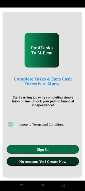 PaidTasks-Earn to M-Pesa Screenshot 1