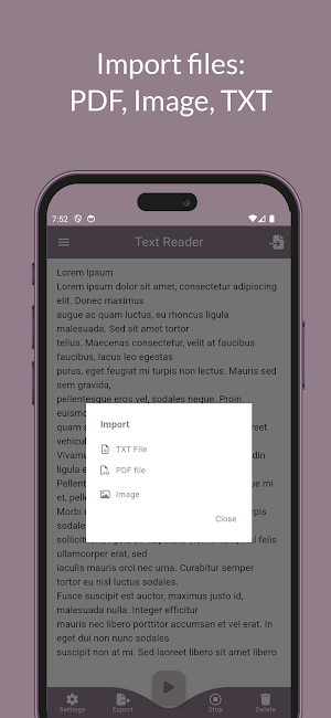 Text Reader: Text to Speech Screenshot 1